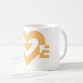 Coole Liebe Graphic, Orange Kaffeetasse (VorderseiteRechts)