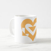 Coole Liebe Graphic, Orange Kaffeetasse (Vorderseite Links)