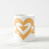 Coole Liebe Graphic, Orange Kaffeetasse (Mittel)