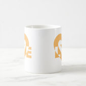 Coole Liebe Graphic, Orange Kaffeetasse (Mittel)
