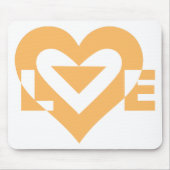Coole Liebe Graphic, Orange Mousepad (Vorne)