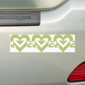 Coole Liebe Graphic, Sage Green Autoaufkleber (Auf Auto)