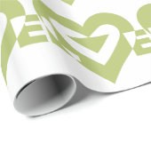 Coole Liebe Graphic, Sage Green Geschenkpapier (Rolleneckpunkt)