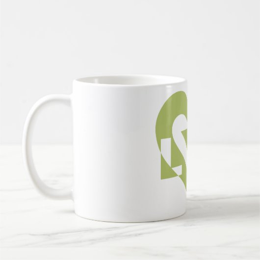 Coole Liebe Graphic, Sage Green Kaffeetasse (Links)