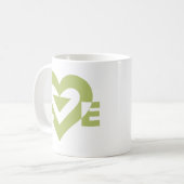 Coole Liebe Graphic, Sage Green Kaffeetasse (Vorderseite Links)