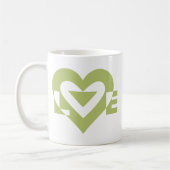 Coole Liebe Graphic, Sage Green Kaffeetasse (Links)