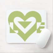 Coole Liebe Graphic, Sage Green Mousepad (Mit Mouse)