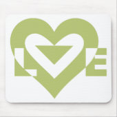Coole Liebe Graphic, Sage Green Mousepad (Vorne)