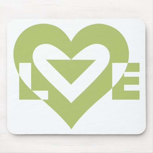 Coole Liebe Graphic, Sage Green Mousepad (Vorne)