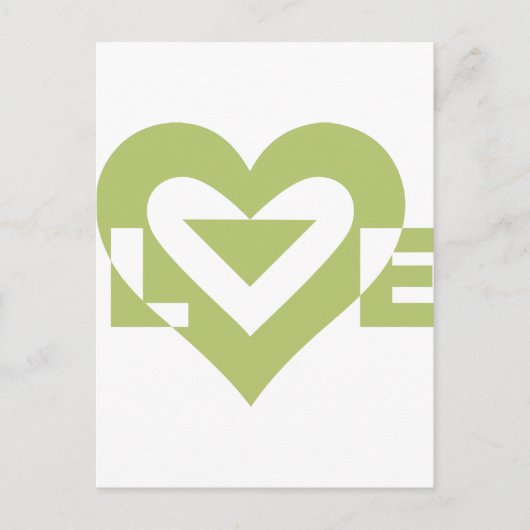 Coole Liebe Graphic, Sage Green Postkarte (Vorderseite)