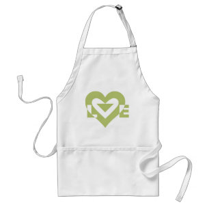 Coole Liebe Graphic, Sage Green Schürze