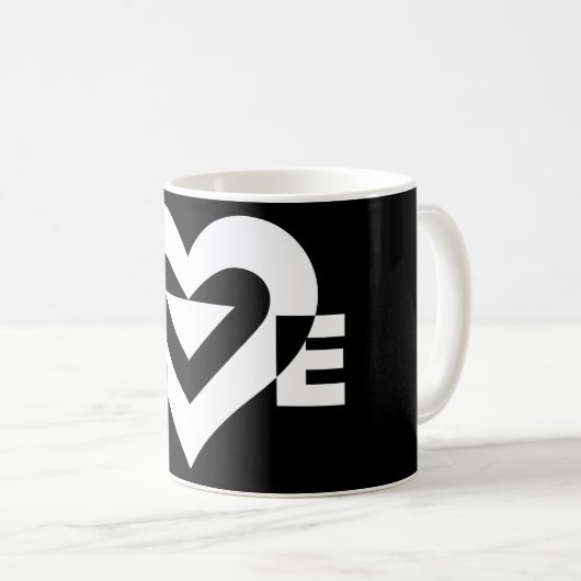 Coole Liebe Graphic, White Kaffeetasse (VorderseiteRechts)