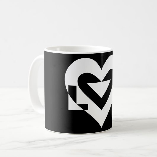 Coole Liebe Graphic, White Kaffeetasse (Vorderseite Links)