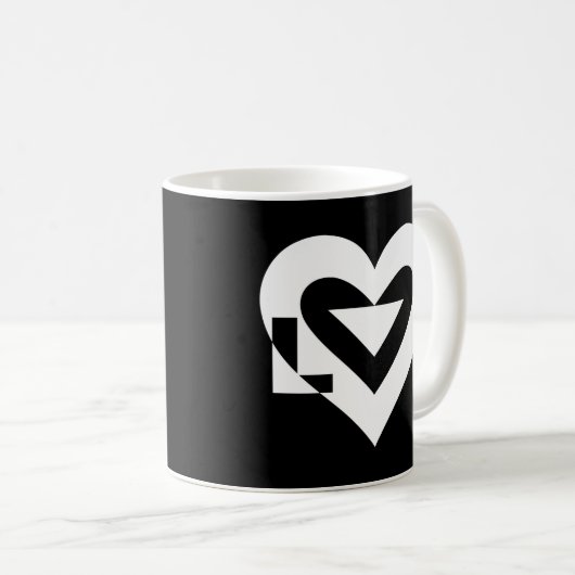 Coole Liebe Graphic, White Kaffeetasse (VorderseiteRechts)