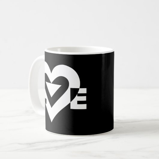 Coole Liebe Graphic, White Kaffeetasse (Vorderseite Links)