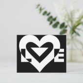 Coole Liebe Graphic, White Postkarte (Stehend Vorderseite)