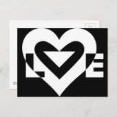 Coole Liebe Graphic, White Postkarte (Vorne/Hinten)