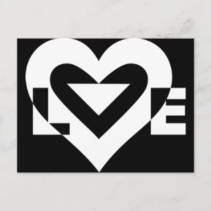 Coole Liebe Graphic, White Postkarte