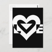Coole Liebe Graphic, White Postkarte (Vorne/Hinten)