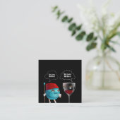 Coole Liebe ich Crochet und Weintruhe Quadratische Visitenkarte (Stehend Vorderseite)