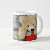 Coole Liebe Mein Teddy Bär Foto Jumbo-Tasse (Vorderseite Rechts)