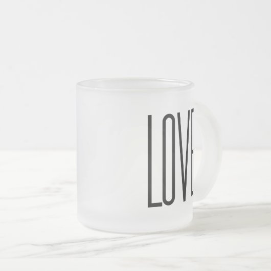 Coole Liebe - Minimalistischer grafischer Entwurf Mattglastasse (VorderseiteRechts)