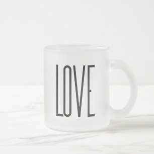 Coole Liebe - Minimalistischer grafischer Entwurf Mattglastasse