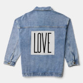 Coole Liebe - Minimalistisches Grafikdesign Jeansjacke (Rückseite)