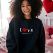 Coole Liebe Rette uns Slogan Black Sweatshirt