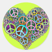 Coole Liebe Runder Aufkleber (Vorderseite)