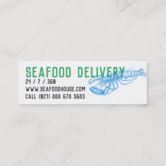 Coole Lieferkarten bleibe Mini Visitenkarte (Rückseite)