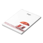 Coole Liegestühle Sonnenschirm Sommer personalisie Notizblock (Rotiert)