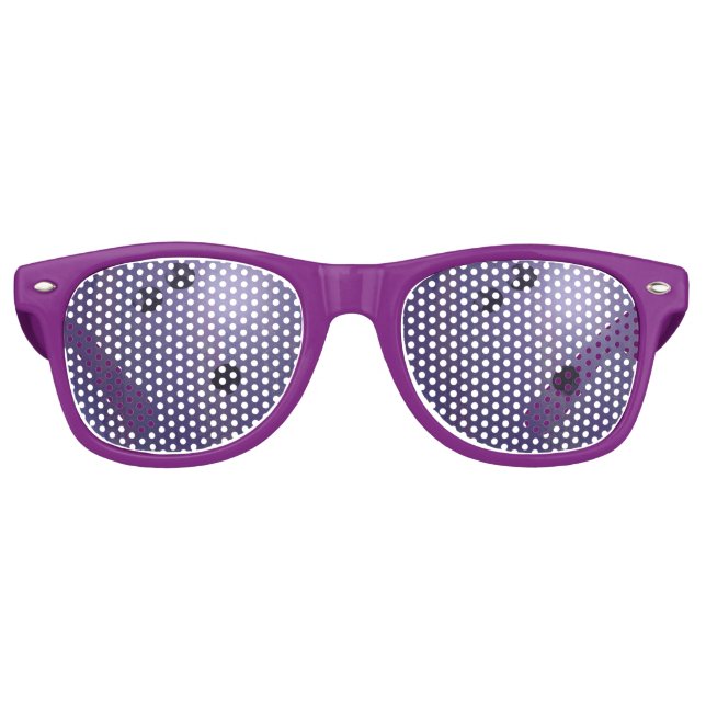 Coole Lila Bowling Ball Party Shades Sonnenbrille (Vorderseite)