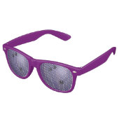 Coole Lila Bowling Ball Party Shades Sonnenbrille (Schrägansicht)