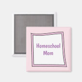 Coole Lila Box mit Homeschool-Mama Magnet (Vorderseite/Rückseite)