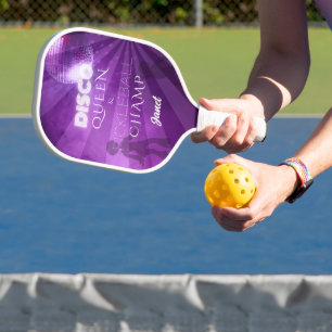 Coole Lila Diskothek Queen Pickleball Champ Schläger