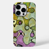 Coole lila Gelbgrün lustige Kreise Case-Mate iPhone Hülle (Rückseite)