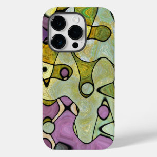Coole lila Gelbgrün lustige Kreise Case-Mate iPhone 14 Pro Hülle