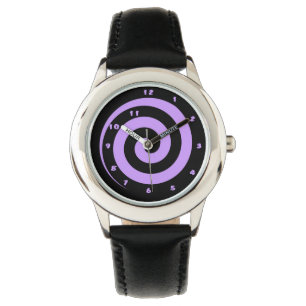 Coole Lila Hypnotic Spiralüberwachung Armbanduhr