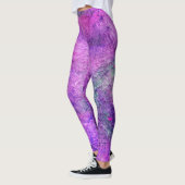 Coole Lila Leggings mit Scratch wie Aussehen (Links)