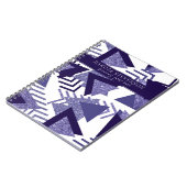 Coole Lila Leidenschaft | 90s Abstrakte Formen Mon Notizblock (Linke Seite)