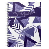 Coole Lila Leidenschaft | 90s Abstrakte Formen Mon Notizblock (Vorderseite)