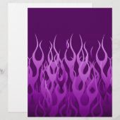 Coole Lila Racing Flames Button Streifen (Vorne/Hinten)