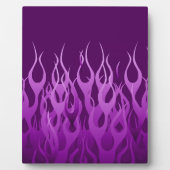 Coole Lila Racing Flames Button Streifen Fotoplatte (Vorderseite)