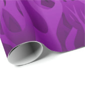 Coole Lila Racing Flames Button Streifen Geschenkpapier (Rolleneckpunkt)