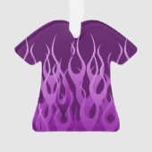 Coole Lila Racing Flames Button Streifen Ornament (Vorderseite)