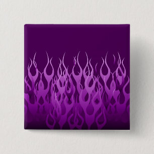 Coole Lila Racing Flames Graphic Button
