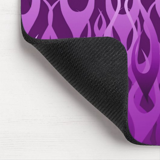 Coole Lila Racing Flames Graphic Mousepad (Ecke)
