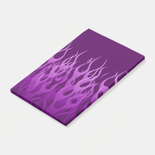 Coole Lila Racing Flames Graphic Post-it Klebezettel (angewinkelt)