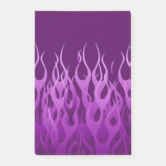 Coole Lila Racing Flames Graphic Post-it Klebezettel (Vorderseite)
